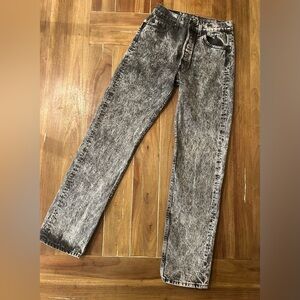 Vintage acid washed black 501 Levi’s 30x34